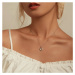 GRACE Silver Jewellery Stříbrný náhrdelník Duhové srdce - stříbro 925/1000 NH-BSN285/76 Stříbrná