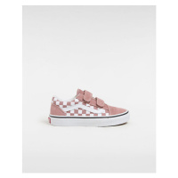 VANS Kids Old Skool V Checkerboard Shoes Kids Pink, Size