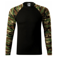 MALFINI Maskáčové tričko s dlouhým rukávem Camouflage LS