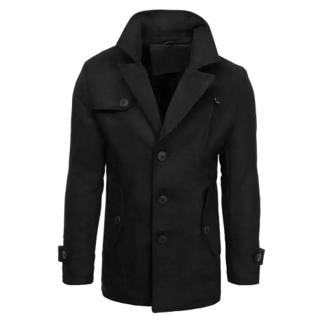 Černý pánský kabát Černá BASIC
