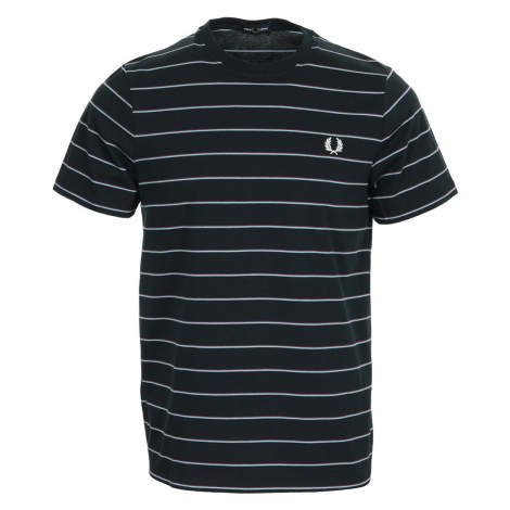 Fred Perry Fine Stripe T-shirt Modrá