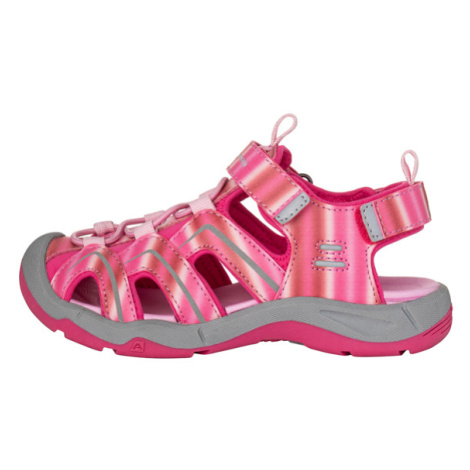 anguso růžová dětské sandály s reflexními prvky
