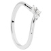PDPAOLA Slušivý stříbrný prsten se zirkony Mini Crown Essentials AN02-826