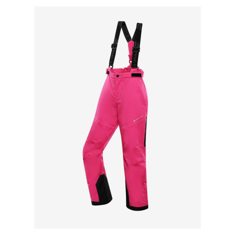 Tmavě růžové holčičí lyžařské kalhoty s membránou ptx ALPINE PRO Osago