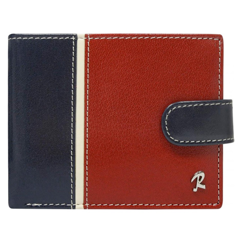 Pánská kožená peněženka ROVICKY 323L-RBA-D RFID modro červená