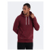 Men's non-stretch hoodie - maroon V7 OM-SSBN-0120