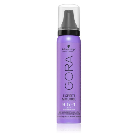 Schwarzkopf Professional IGORA Expert Mousse barvicí pěna na vlasy odstín 9,5-1 Pearl 100 ml