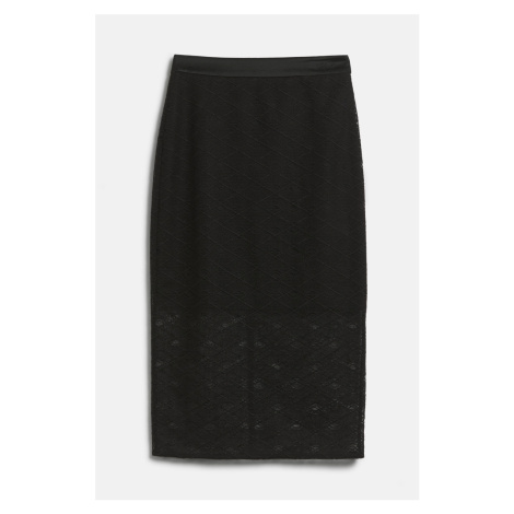 Sukně karl lagerfeld fan lace skirt black