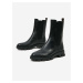 Černé kožené kotníkové boty Michael Kors Ridley