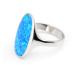 Dámský stříbrný prsten s modrým opálem STRP0404F + dárek zdarma