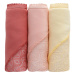 Blancheporte Sada 3 kalhotek tanga z bavlny a krajky granátová+růžová+žlutá
