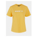 Žluté tričko s nápisem Pieces Niru