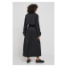 Trench kabát Calvin Klein dámský, černá barva, přechodný, dvouřadový, K20K206896
