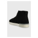 Semišové sneakers boty Calvin Klein High Top Lace Up Sue černá barva