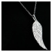 Dámský náhrdelník z chirurgické oceli Angel with wings, stříbrný