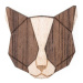 Dřevěná brož Grey Cat Brooch