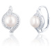 JwL Luxury Pearls Krásné stříbrné náušnice s pravými perlami JL0718