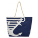 Krásná plážová kabelka přes rameno Irilla, modro-bílá/kotva