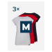 Triplepack dámských triček ALTA černá, bílá, červená - M