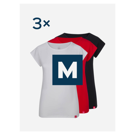 Triplepack dámských triček ALTA černá, bílá, červená - M CityZen®
