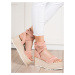 Jedinečné dámské růžové  sandály bez podpatku
