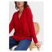 Bonprix BODYFLIRT svetr s knoflíky Barva: Červená, Mezinárodní
