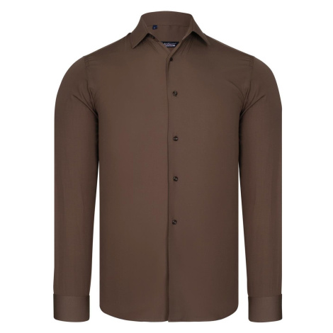 G726 DEWBERRY MEN'S SHIRT-COFFEE