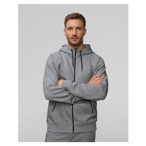 Pánská šedá Mikina S Kapucou On Running Zipped Hoodie