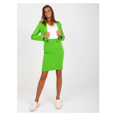 Light green elegant high waisted pencil skirt Fashionhunters