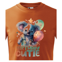 Dětské narozeninové tričko s potiskem pandy a nápisem Birthday cutie