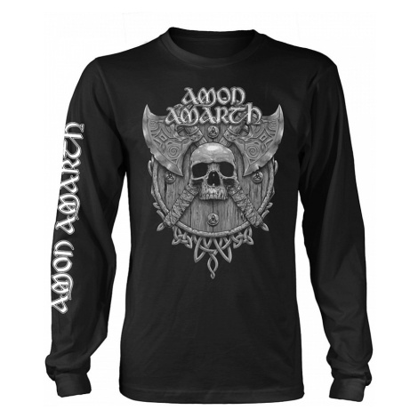 Amon Amarth tričko dlouhý rukáv, Grey Skull Black, pánské PLASTIC HEAD