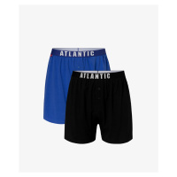 Pánské volné boxerky ATLANTIC 2Pack - modrá, námořnická modrá