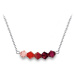 Jewellis Ocelový korálkový náhrdelník Red Tones s krystaly Swarovski