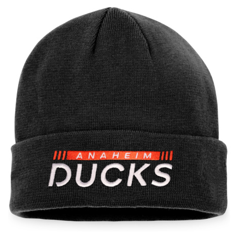Anaheim Ducks zimní čepice Authentic Pro Game & Train Cuffed Knit Black Fanatics