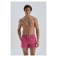 Dagi Pink Micro Short Flamingo Embroidered Marine Shorts