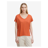 Oranžové dámské basic tričko Tom Tailor