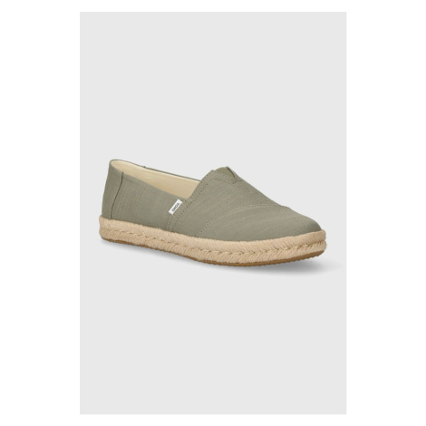 Espadrilky Toms Alpargata Rope 2.0 zelená barva, 10020859