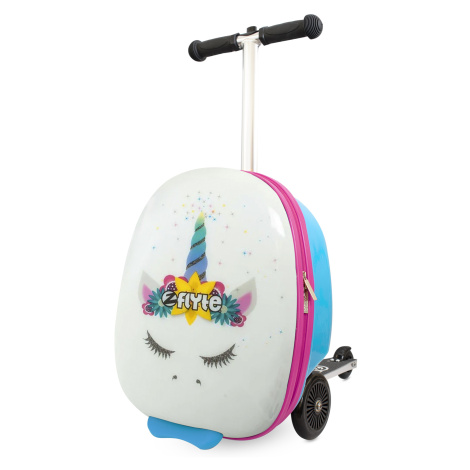 Zinc dětský cestovní kufr s koloběžkou Flyte - jednorožec Chloe - 25L