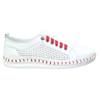Wild 646019 White/Red Dámské celokožené boty