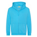 Just Hoods Dětská mikina na zip JH050J Hawaiian Blue