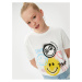 Koton Smileyworld® Printed T-Shirt Licensed Crew Neck Short Sleeved