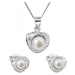 Evolution Group Luxusní stříbrná souprava s pravými perlami Pavona 29025.1 (náušnice, řetízek, p