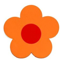 Tutee Plavecká deska Kytička 31,5×30×3,8cm, oranžová