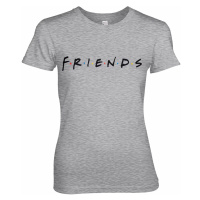 Friends tričko, Friends Logo Girly Heather Grey, dámské