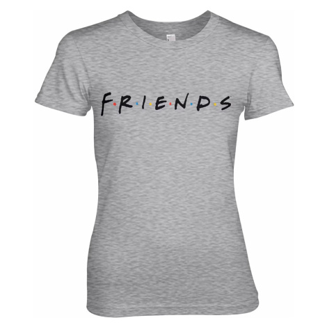 Friends tričko, Friends Logo Girly Heather Grey, dámské HYBRIS