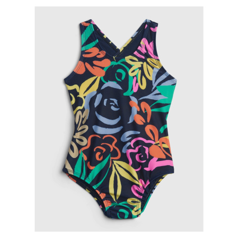 Barevné dětské jednodílné plavky GAP floral