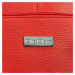 Dámský kožený batoh MiaMore 01-015 červený