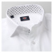 Pánská košile Slim Fit bílá s hladkým vzorem 11397