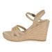 Tommy Hilfiger ESSENTIAL BASIC WEDGE SANDAL Béžová