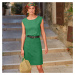 Blancheporte Viskózová sukně s kapsami zelená